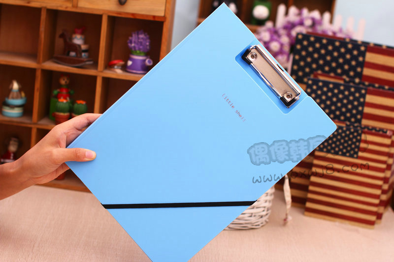 韩国文具批发 小贝壳亮彩系列单板夹 资料夹 夹板 a4-2601