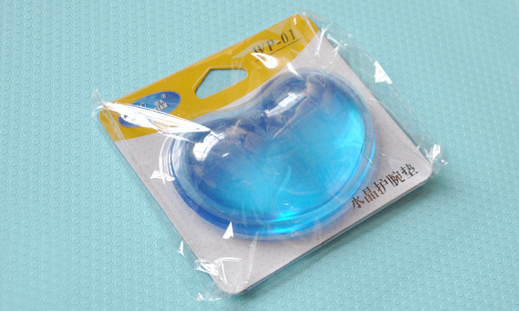 鼠标垫-硅胶心形鼠标垫 透明护腕托冰凉手枕护