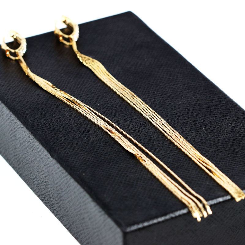 热卖爆款韩版夜店夸张超长过肩流苏耳环女 潮女满钻大耳饰超酷