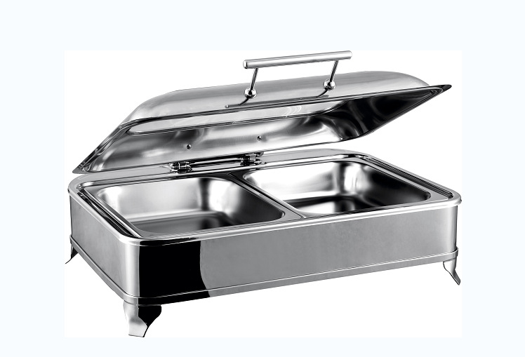 工厂直销全201不锈钢玻璃可视自助餐炉布菲炉电加热自助餐炉