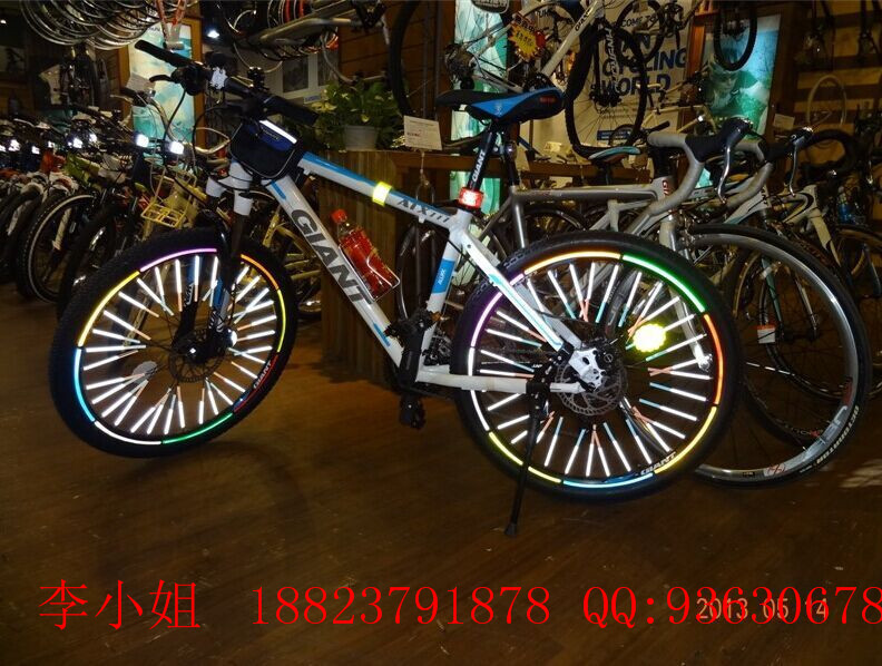 单车自行车反光条 辐条反光棒 反光材料鱼骨贴 厂家批发