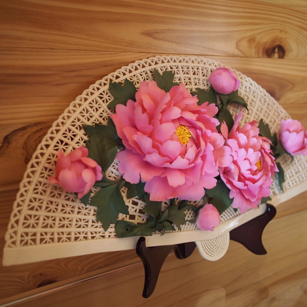 特色中国风高档纯手工捏制洛阳牡丹瓷花装饰