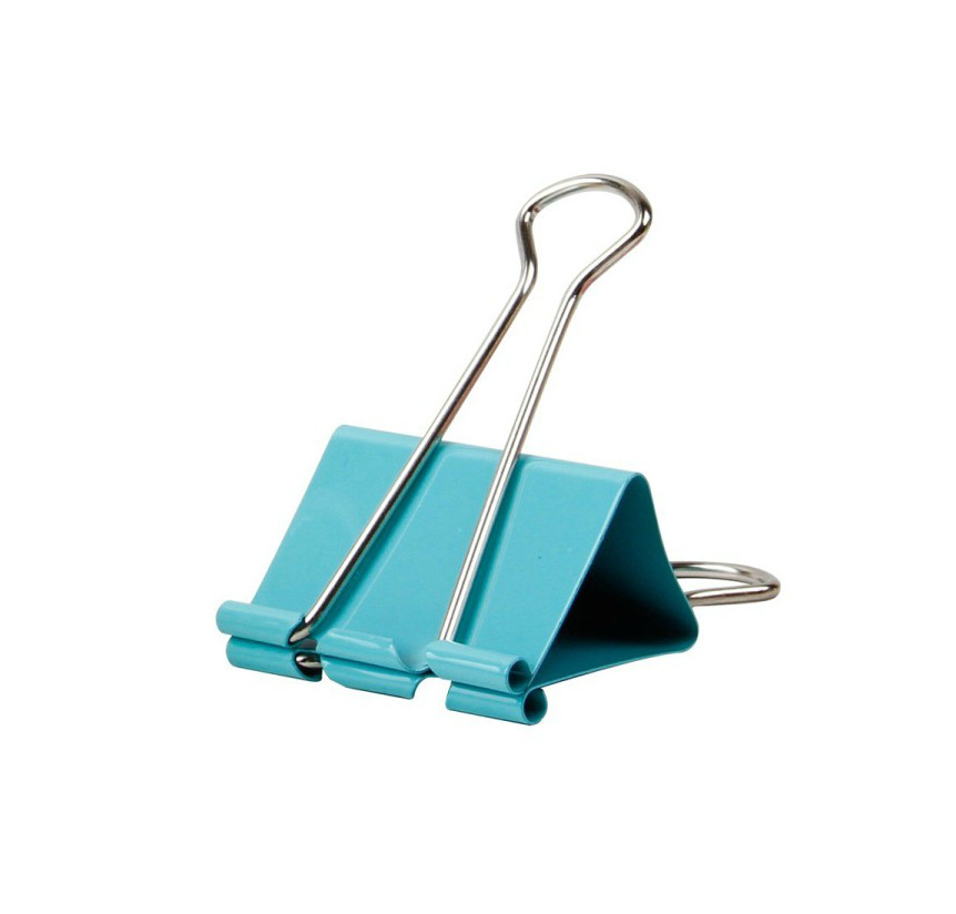 得力8553es 彩色长尾夹 24只装 32mm 长尾夹 燕尾夹 票夹 鱼尾夹