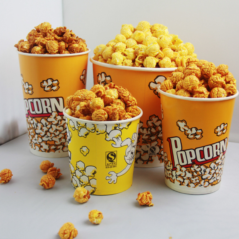 厂家直销46盎司爆米花桶 圆形球形爆米花纸桶 圆形纸罐纸杯 批发