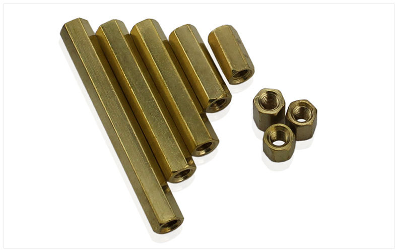 铜柱m3*6双通六角隔离铜螺柱 非标准铜螺栓 非标件欢迎定制