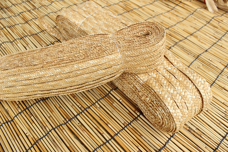 厂家直销 麦草辫草编工艺品 原料麦草麦秸辫七股辫草辫箱包原材料