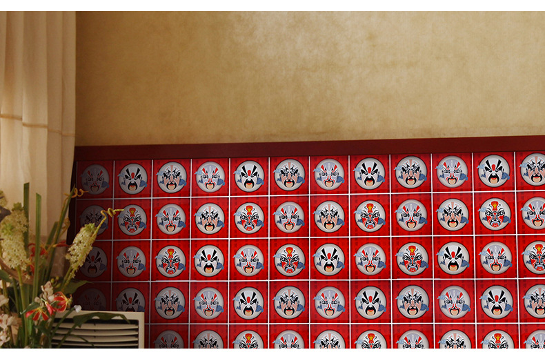 水晶玻璃艺术脸谱马赛克瓷砖镜面拼图背景墙