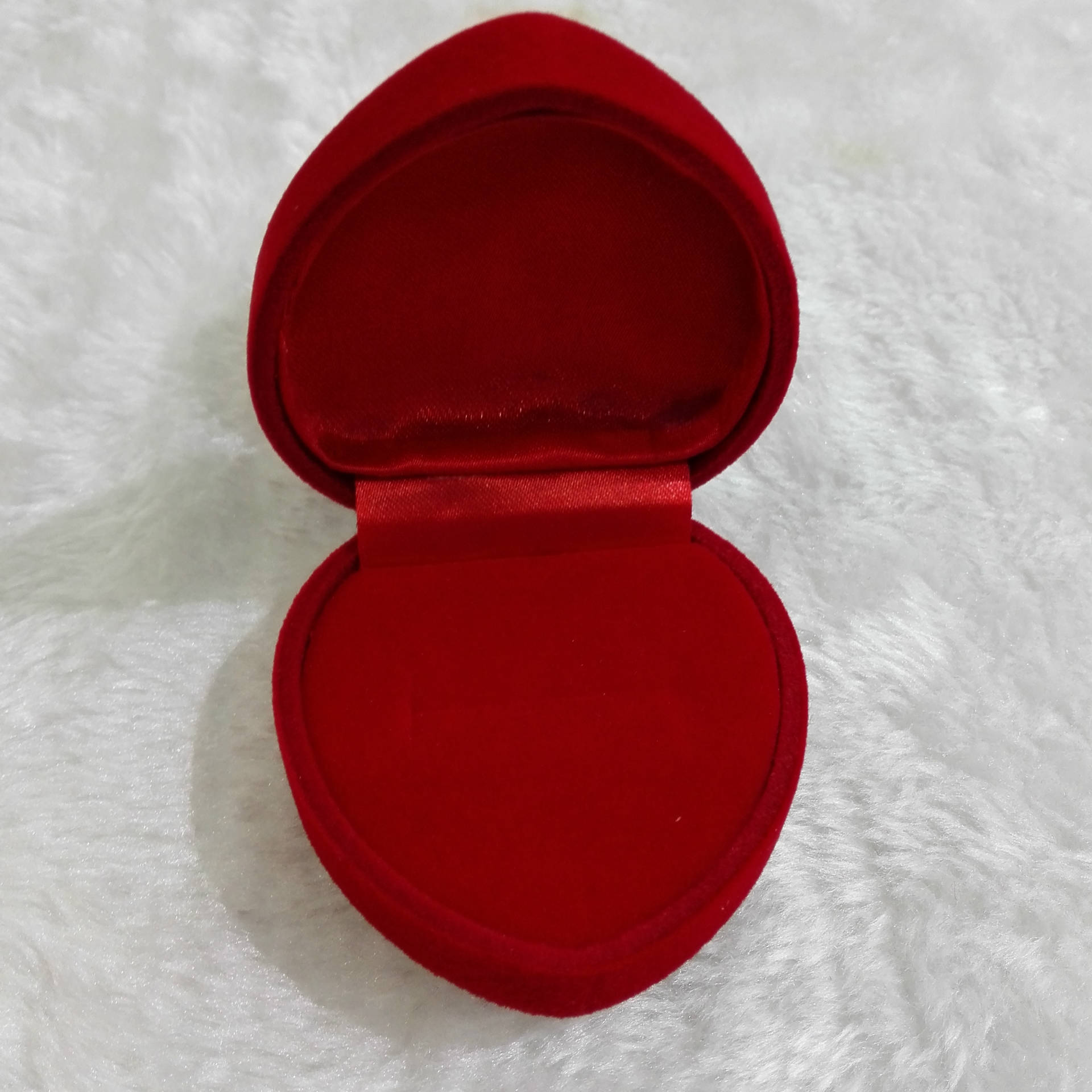 白底心形绒布戒指盒 情侣对戒盒 珠宝首饰饰品盒 饰品包装现货