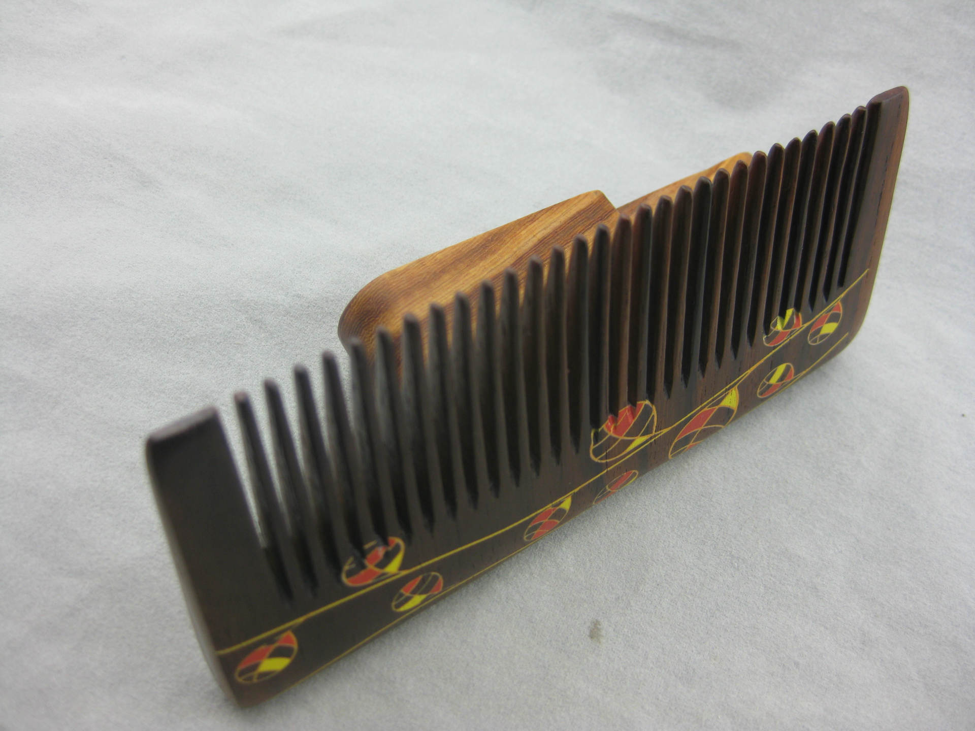 徽府木坊 漆艺 黑酸枝木梳 秋之美 梳齿圆润 时尚木梳子 创意礼品