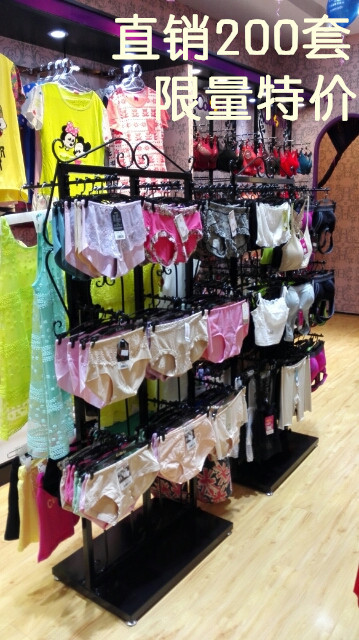 内裤架内衣展示架 铁艺内衣内裤中岛架 内衣架文胸货架包邮落地店