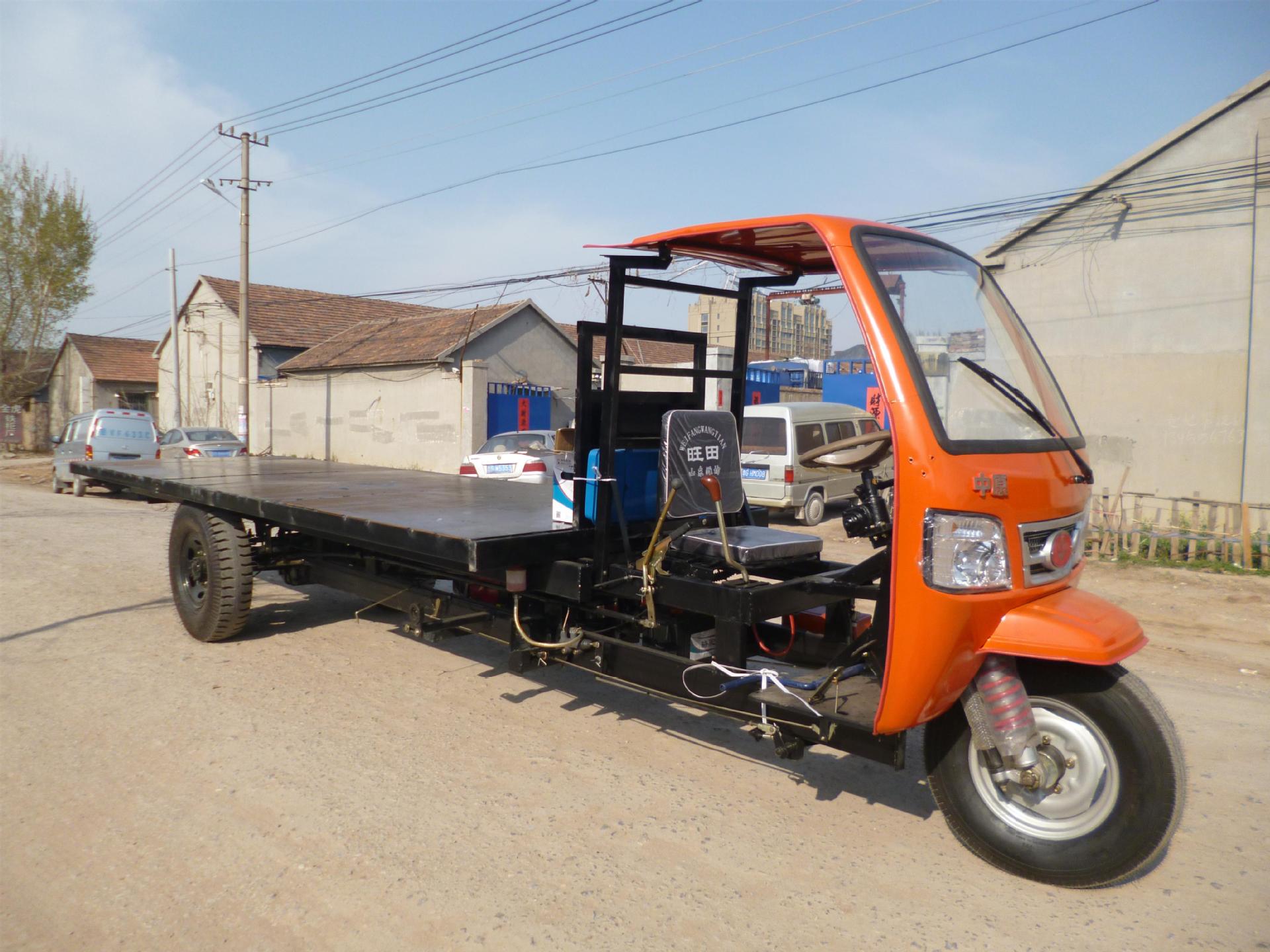 拉钢材专用三轮车,简易驾驶室,10档后桥,6米加长托盘,短途用