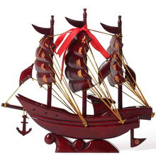 红木工艺品龙船一帆风顺帆船模型摆件木质摆设家居商务礼品