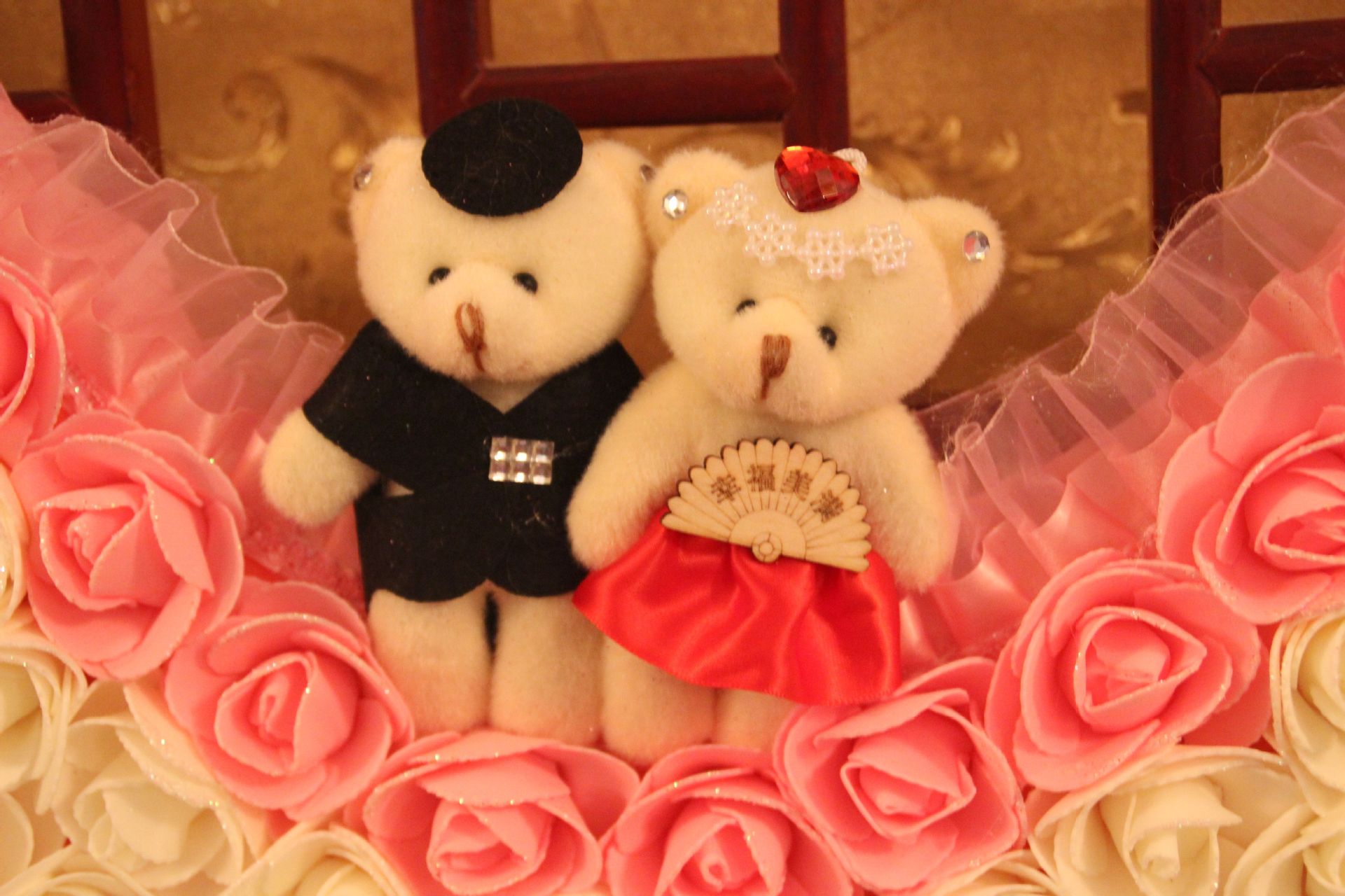 2016创意月亮小熊结婚礼庆用品客厅装饰