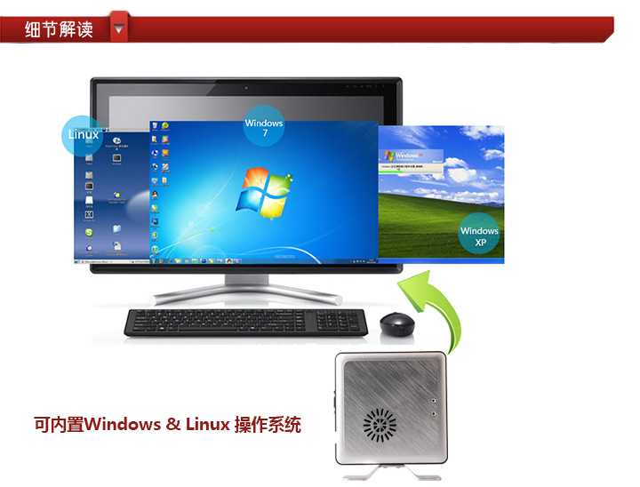 可内置WINOOWs & Linux 操作系统