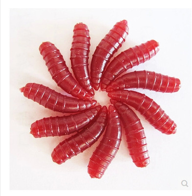 厂家直销加味面包虫1.5cm鲫鲤草鱼专用路亚软拟饵带腥味渔具垂钓