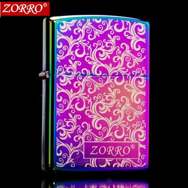 佐罗zorro煤油打火机 蓝冰 金冰 刻字雕刻富贵唐草 广告创意个性