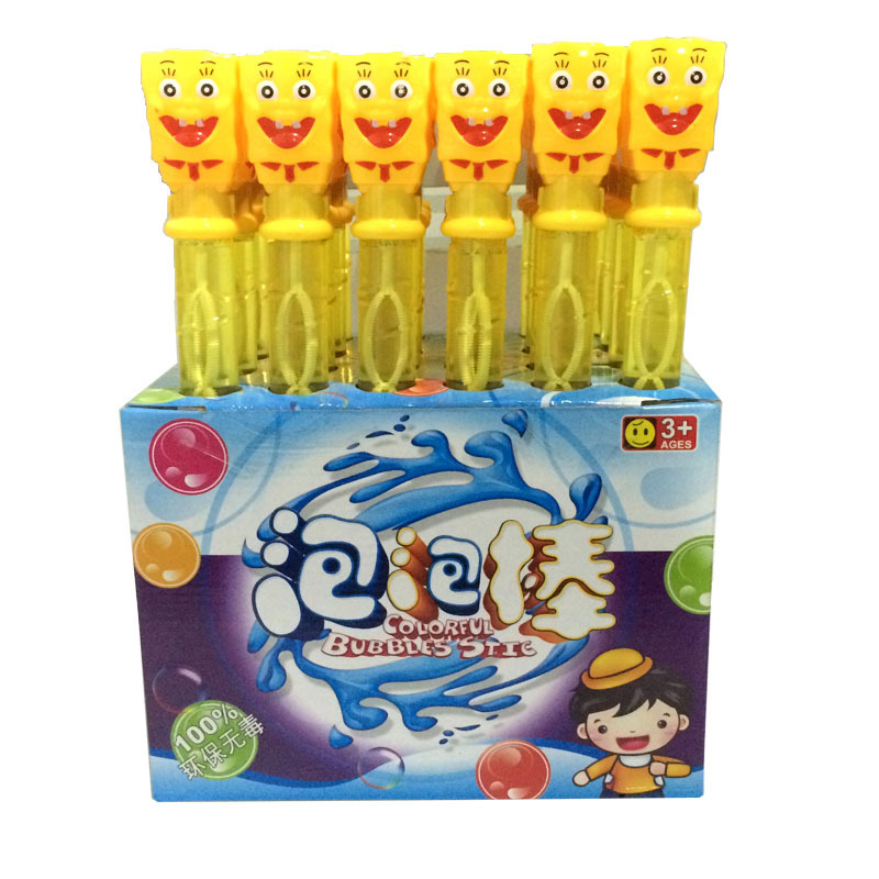 海绵宝宝泡泡棒 热销沙滩公园泡泡玩具 5环儿童吹泡泡地摊玩具