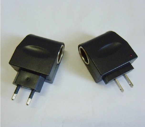 家用欧规汽车电源转换器 220v转12v 家用点烟器转换插头