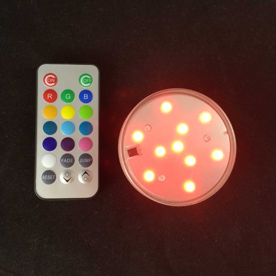 水烟遥控灯 彩色led灯 直径7cm遥控灯 厂家直供 超高品质 现货