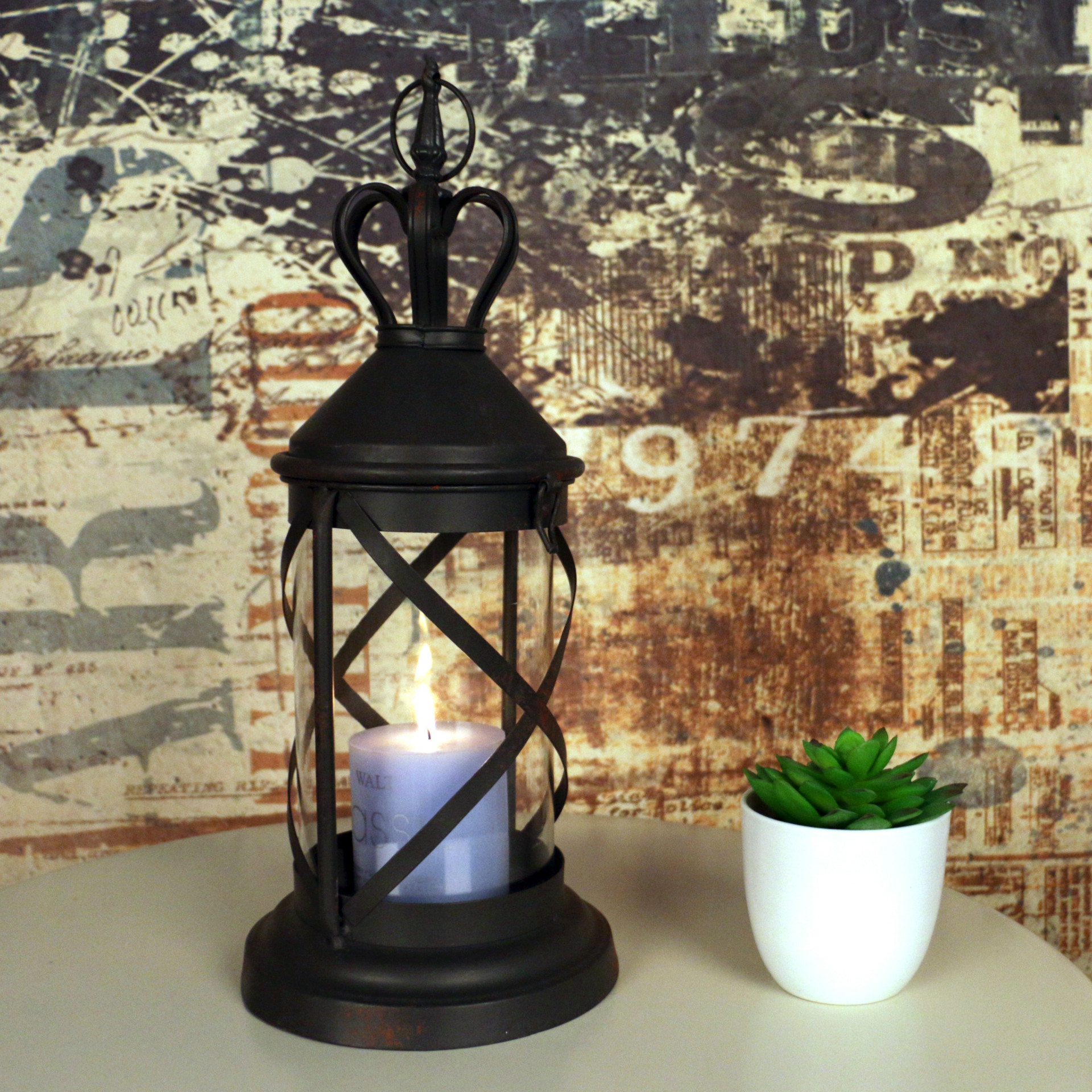 铁艺烛台 创意 zakka杂货 复古做旧 手提烛台 美式乡村 家居软装