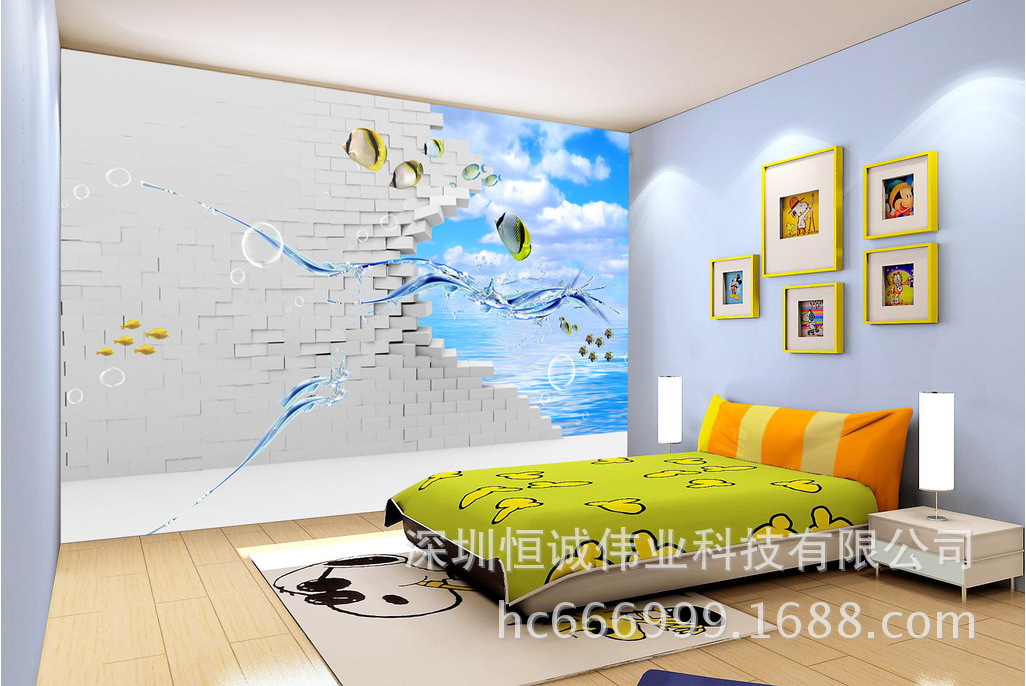 背景墙瓷砖实拍