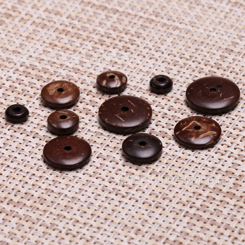 diy纯天然原色文玩椰壳隔片椰子壳 佛珠隔珠垫片佛珠手串链念珠