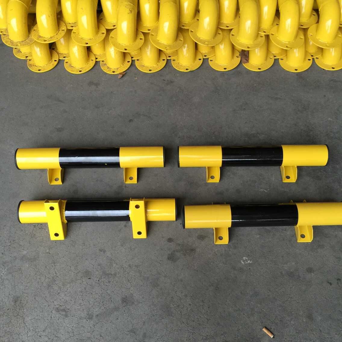 2米钢管挡车器 焊接u型挡车杆 500车库定位器 阻挡车3个脚防撞栏