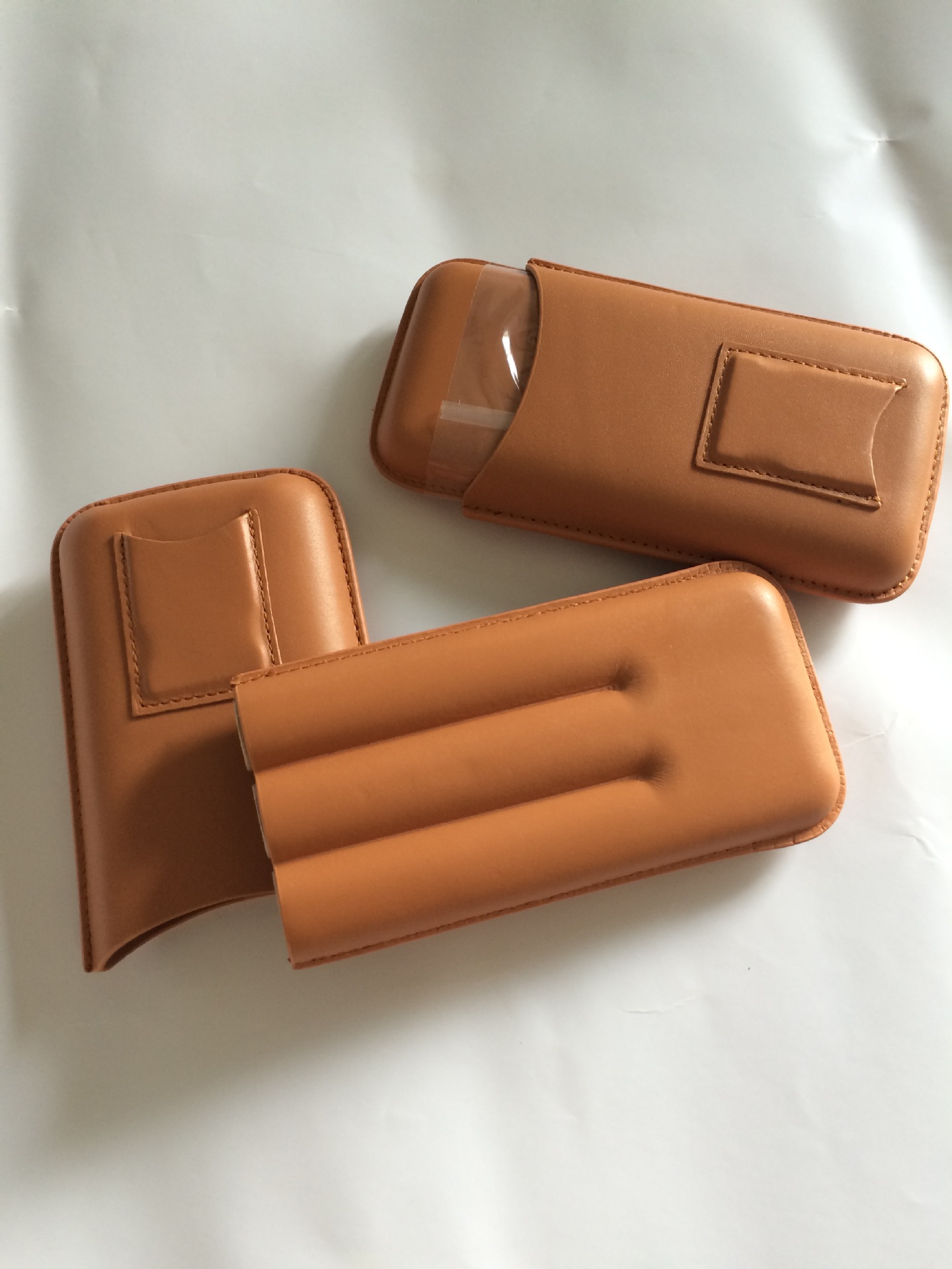 雪茄皮套现货真皮,雪茄用具 三支装雪茄皮套