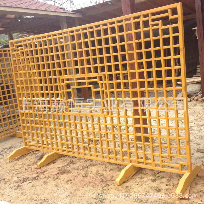 供应 批量定制防腐木格栅 吊顶花格 屏风