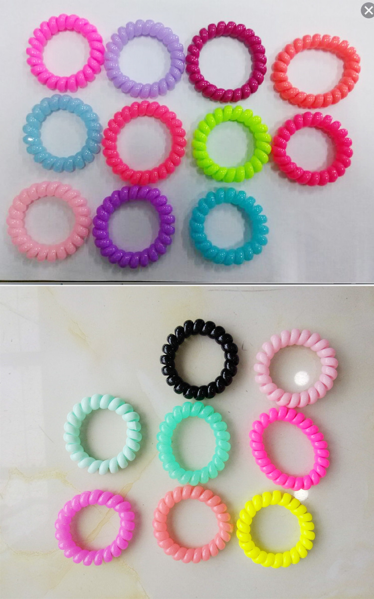 韩国发饰 女孩糖果电线发圈 大号豹纹糖果色皮筋 发绳 批发