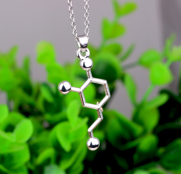 创意多巴胺理科生化学结构分子式项链爱的化学式x058