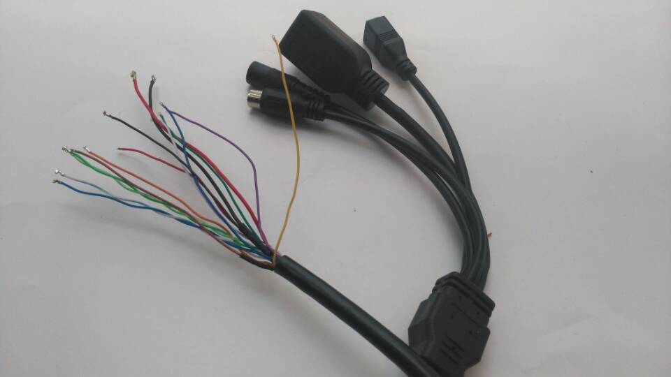 摄像机网络带音频 绿色485接线柱 多功能网络线 监控摄像机线