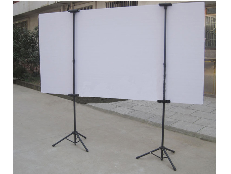 深圳展示器材工厂 可调升降三脚架 产品展示 2米双面kt板展示架