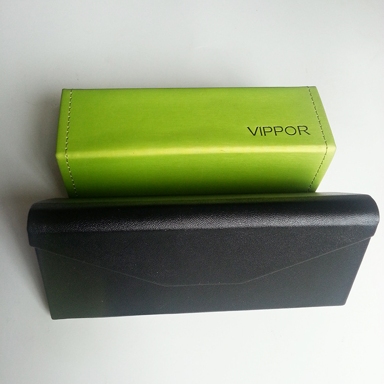 折叠眼镜盒 便携眼镜盒 高档真皮包装礼品盒 厂家订做客户logo