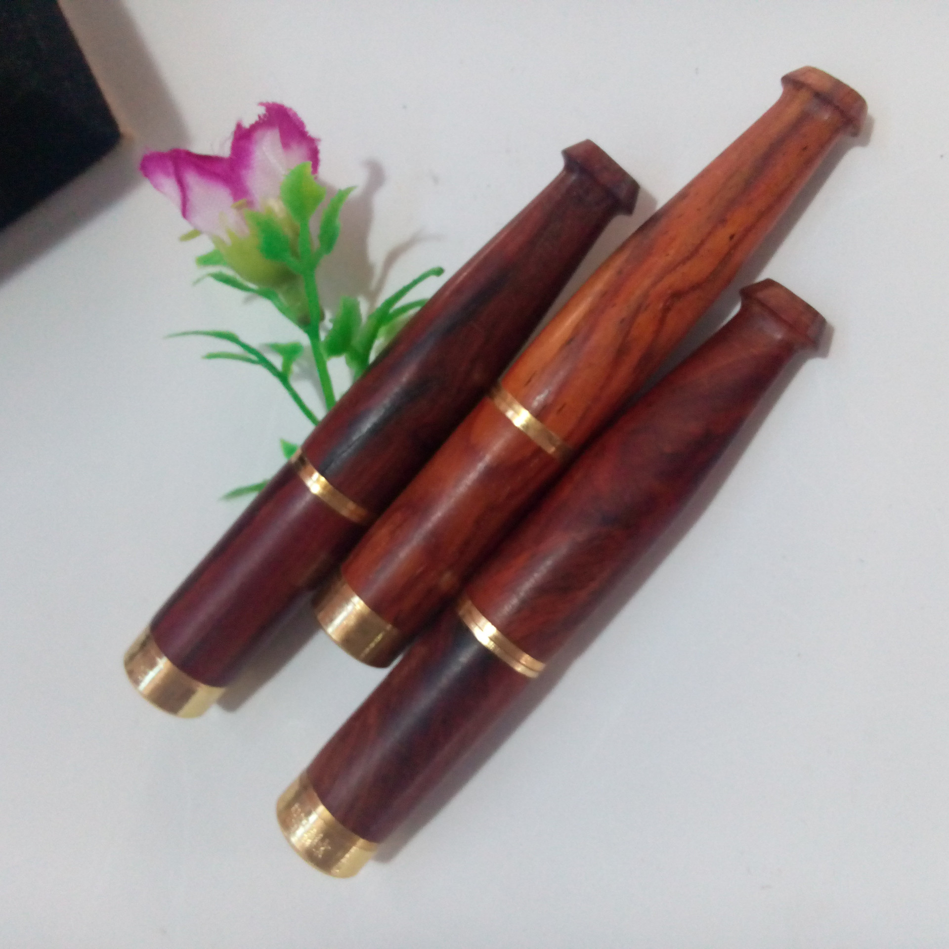 非洲小叶紫檀红木烟嘴 循环型双重过滤烟嘴 可清洗 批发