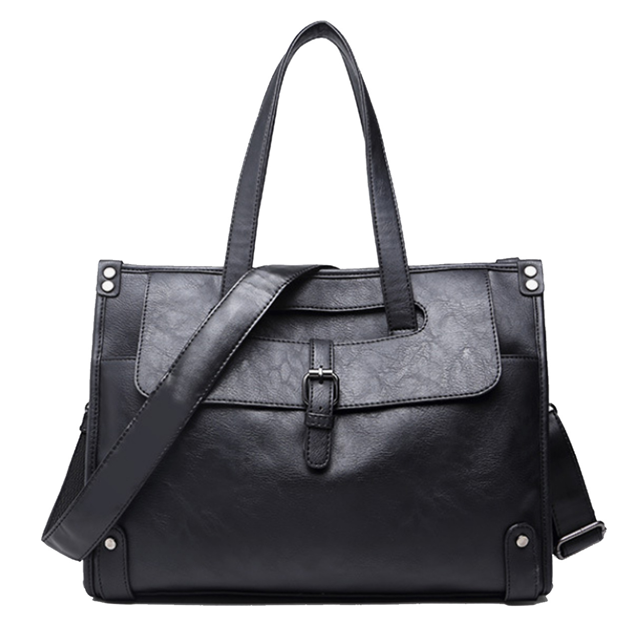 New Men's Bag Casual Handbag Shoulder Bag Large Capacity Men's Messenger Bag Pu Leather Business Travel Bag Men's Bag