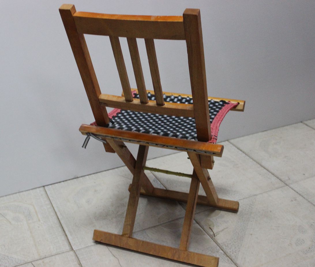 木质折叠靠背马扎子凳子实木 椅子撑凳便携户外家用50cm