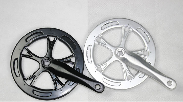 自行车牙盘52t折叠自行车大齿盘全铝曲柄双链罩大行车轮盘