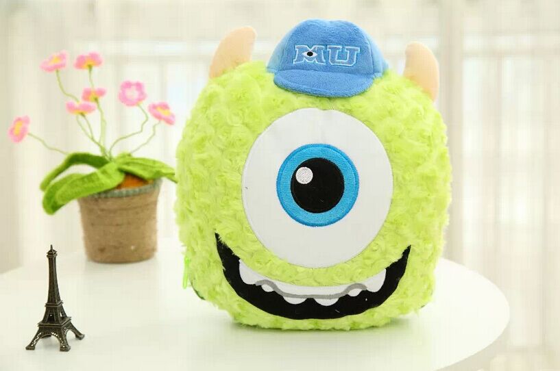 怪兽大学苏利文大眼仔卡通法兰绒抱枕毯 二合一空调毯 夏季毯