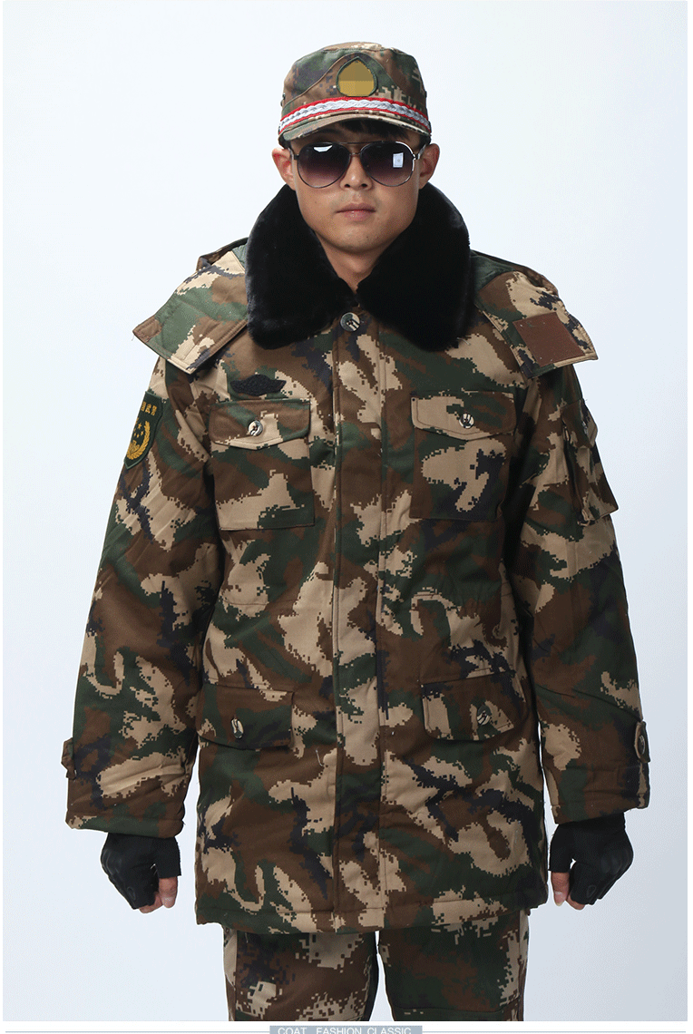 城市数码07正品荒漠作训大衣户外海洋迷彩大衣耐寒wj消防荒漠大衣