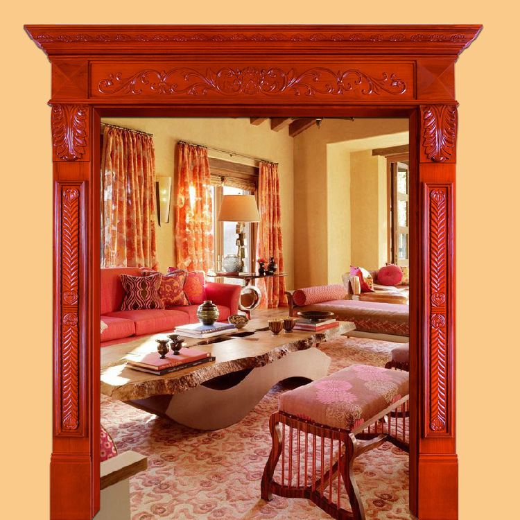 厂家直销 原木装饰罗马柱 实木门套线 高档客厅门框 实木家具批发