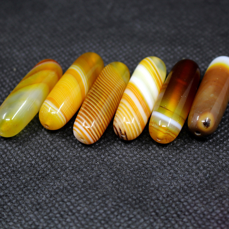 天然缠丝玛瑙顶珠勒子 长桶珠米珠 隔珠腰珠散珠 diy饰品配件批发