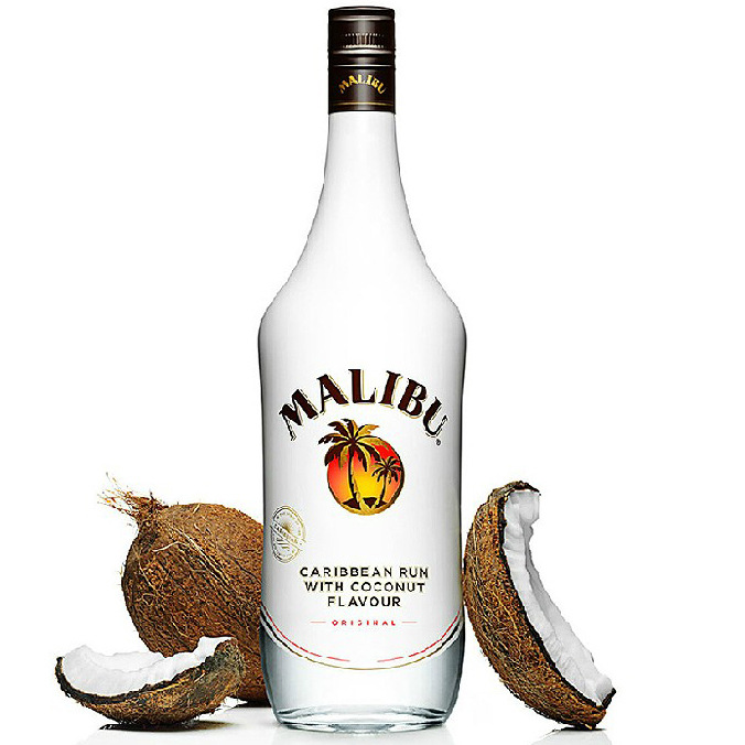 【专业批发量大价优】马利宝椰子朗姆酒 malibu rum 原装进口