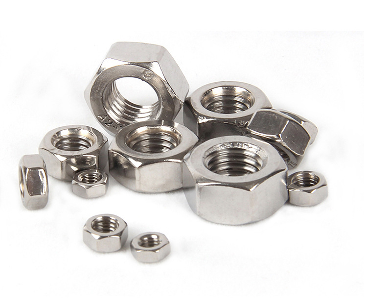 六角螺母 304不锈钢六角螺帽 din934 螺栓螺丝帽 m2 m4 m6 m8