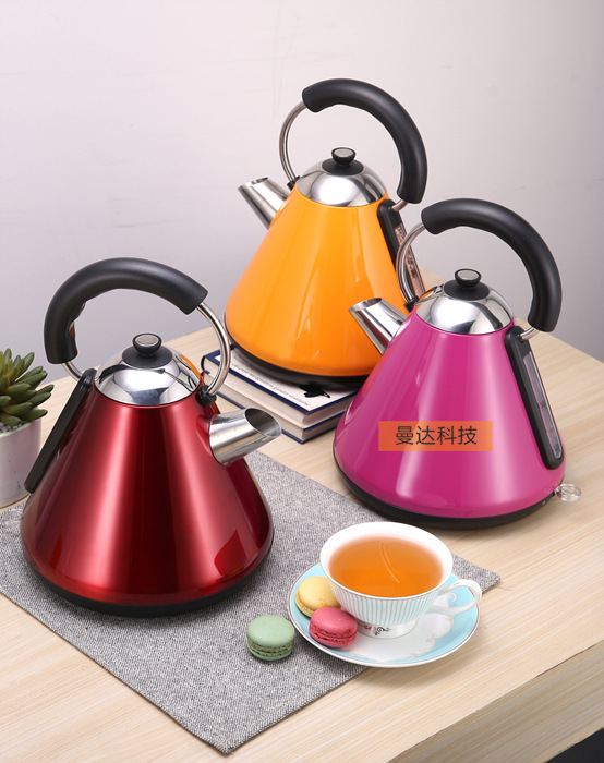 小电器礼品304不锈钢快速电热水壶自动断电烧水壶1.7l