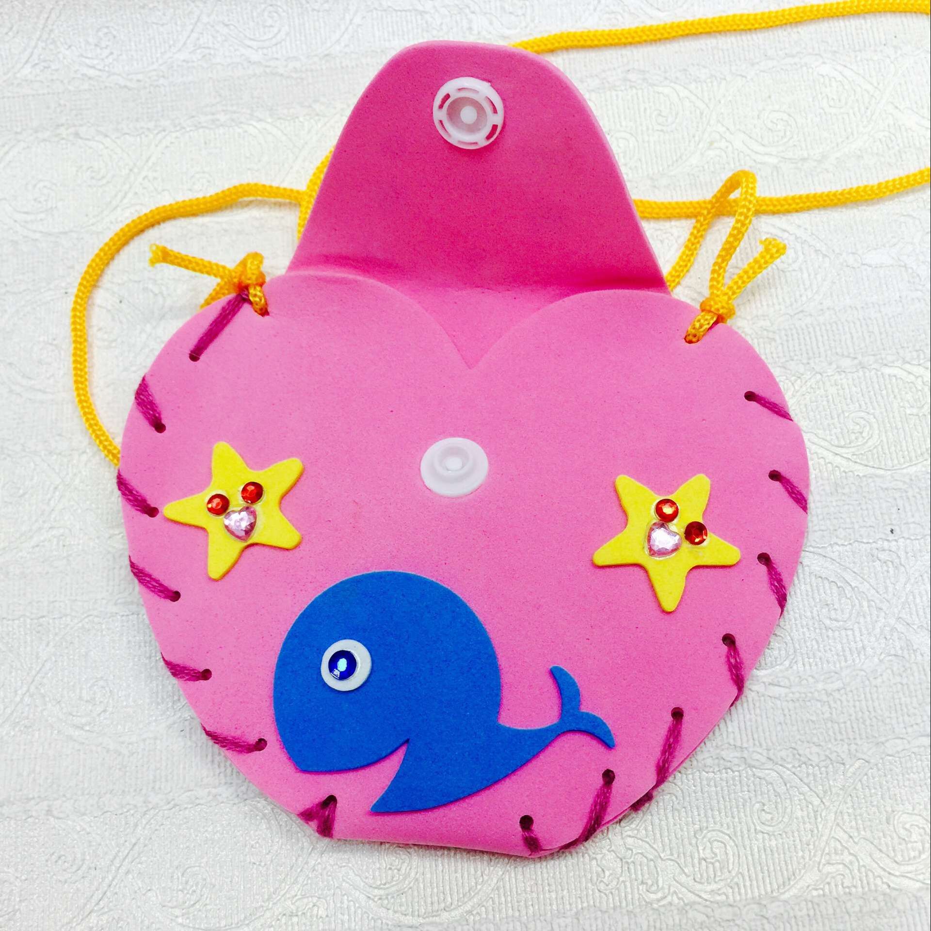 eva儿童手工制作泡沫粘贴零钱包卡通小背包