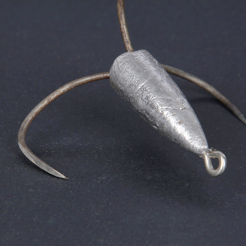 带铅锚钩 带铅坠钓鱼钩 无倒刺鱼钩 渔具垂钓用品