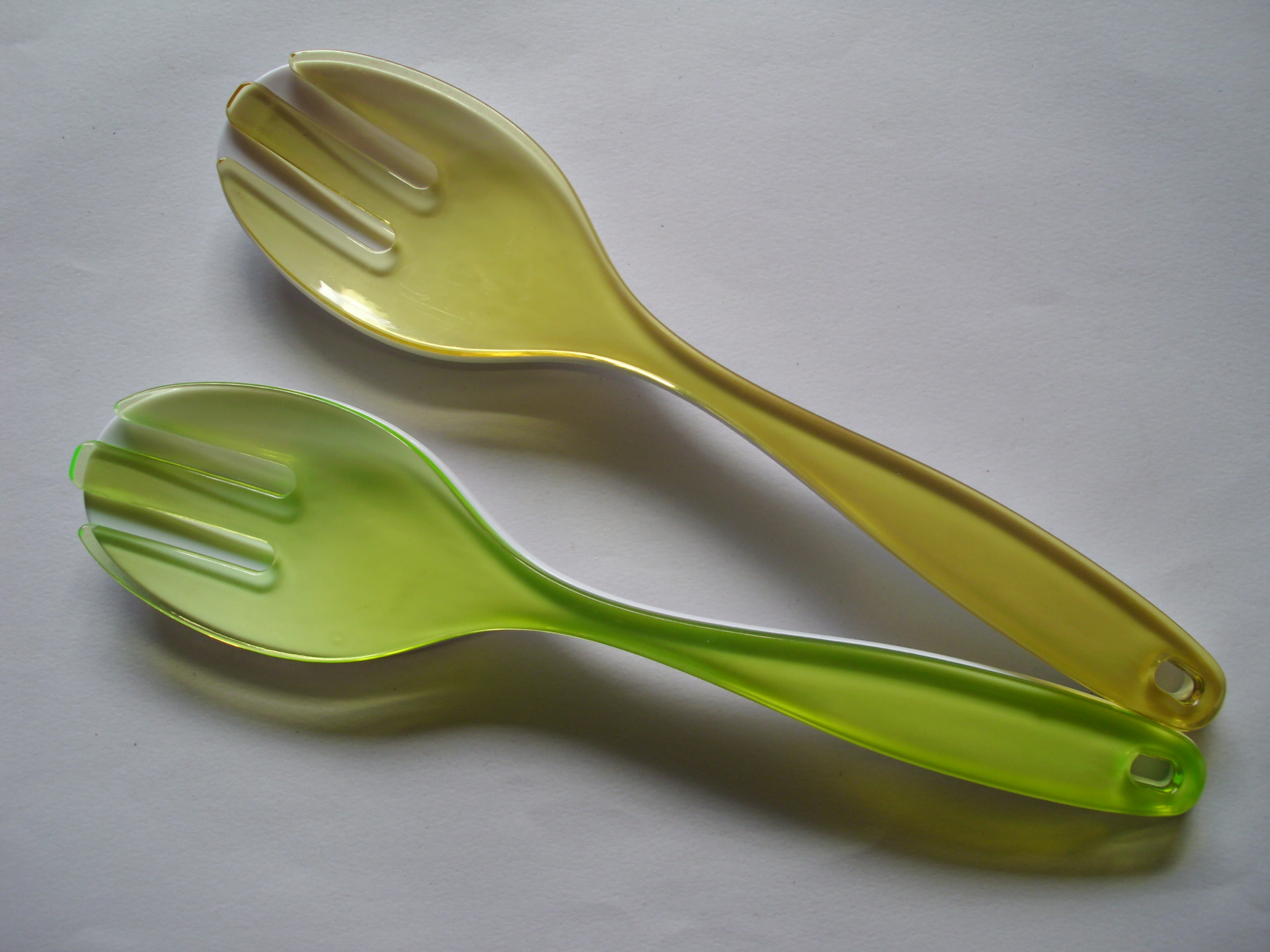 厂家供应塑料沙拉叉勺 食物搅拌叉勺 沙拉叉 沙拉勺 2套件叉勺