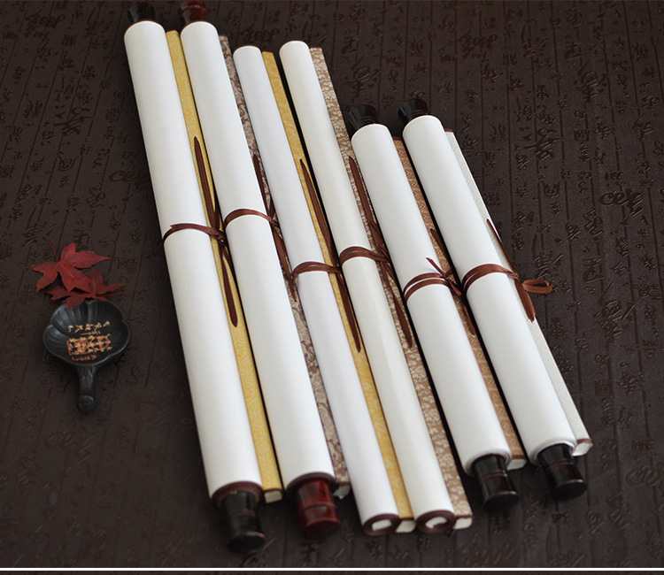 仿绫四尺横批 宣纸书法空白卷轴 挂轴 挂轴画轴批发 字画装裱