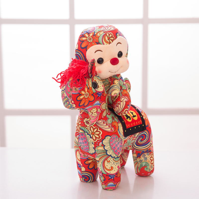 猴年吉祥物毛绒玩具 马上封侯可爱小猴子公仔新款创意 公司年会